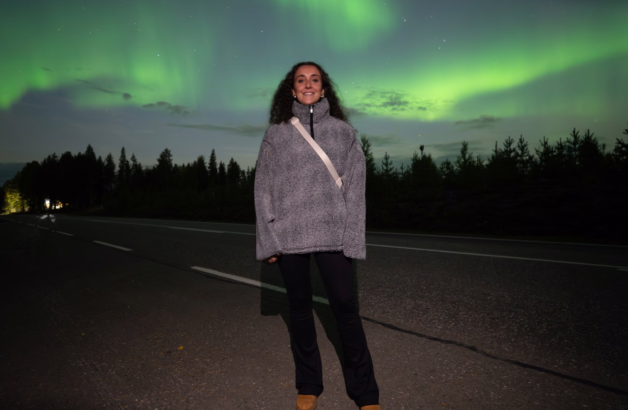 Foto real de aurora de um tour da Lapland Explorers