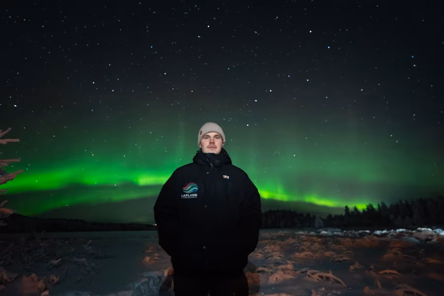 Aarne, aurora guide at Lapland Explorers